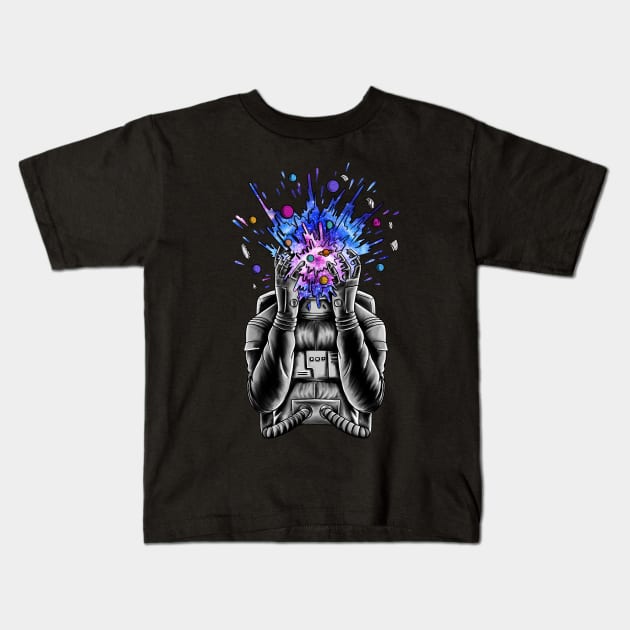 Astronaut Big Bag Kids T-Shirt by coffeeman